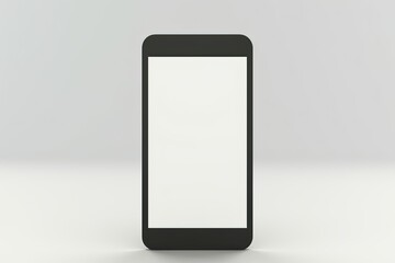 mobile phone, smartphone with blank screen isolated on a white backgroud