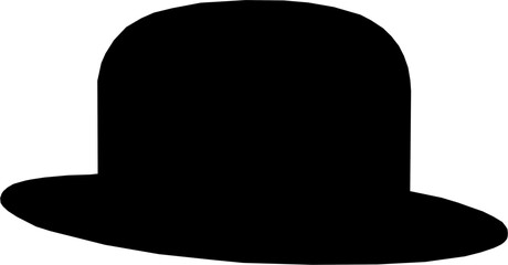 Vector illustration of a bowler hat, perfect for icons or use for clothing and fashion businesses