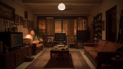 Indian living room. Generative AI