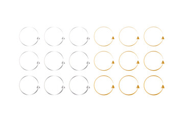 Circular arrows. Motion icon set. Vector illustration. 