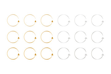 Circular arrows. Motion icon set. Vector illustration. 