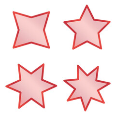 star acrylic. Star icon. pink stars acrylic. Vector illustration. 