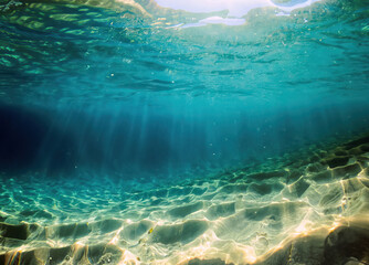 Fototapeta na wymiar blue sea water and waves