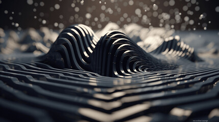 dancing musical minim notes in a cinematic HD format, with intricate surface detail and hyper photorealistic rendering