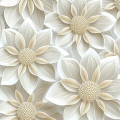 Abstract flowers pattern background. Beautiful floral pattern for template design. Generate AI illustration.