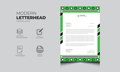 Modern company letterhead design template