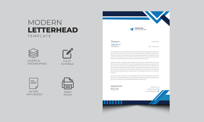 Modern company letterhead design template