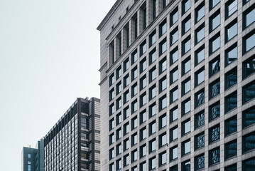 Obraz premium Geometry building shape in urban city 