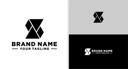 LETTER S LOGO MONOGRAM TRIANGLE GEOMETRIC SIMPLE EDITABLE