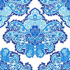 Flourishing botany seamless pattern, vintage print