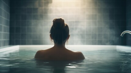 person enjoying a relaxing day at a spa or wellness center,generative ai
