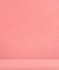 Fototapeta premium Background Pink Studio Room Wall Product,Scene Texture Pastel Color Floor Table Beauty Aesthetic Cosmetic Backdrop,Loft Cement Concrete Pastel empty Display Template Mockup Interior,Counter Summer.