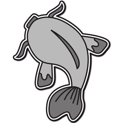 illustration of a cartoon fish