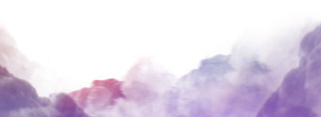 Naklejka premium Colorful smoke steam isolated transparent background. Fog and mist effect for text or space