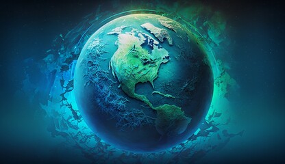 Obraz na płótnie Canvas World Ozone Day,International Day for preservation, Generative Ai