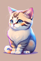 Obraz premium Cute cat illustration