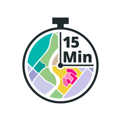 15-min city concept timer