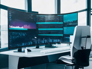 The dynamic business finance data analytics graph displayed on the screen showcases interactive tools and data visualizations.