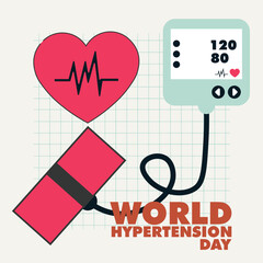 world hypertension day design vector