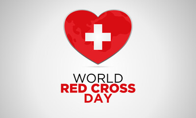 World red cross day concept vector illustration, 8th may red cross health concept with vector elements.