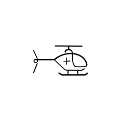 Air Ambulance Line Style Icon Design