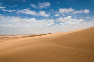 Fototapeta na wymiar View of the pristine sand dunes of Sandwich Harbour Namibia