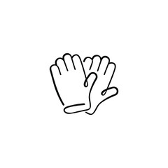 Gloves Line Style Icon Design