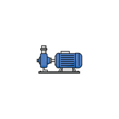 Water pump isolated vector graphics