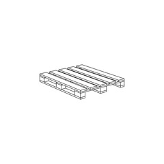 Wooden pallet icon isolated vector graphics
