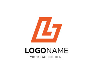 Vector Monoline letter GL icon logo design template