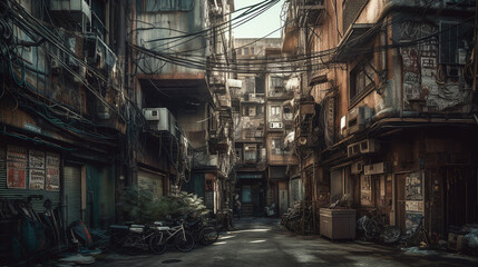 cyber punk city. Generative AI