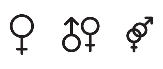 Gender icon or logo isolated sign symbol vector illustration - high quality black style vector icons
