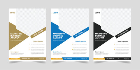  a4 company marketing concept flyer, modern one- sided annual report, perfect abstract shape vector
