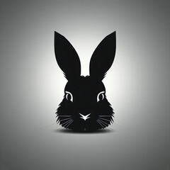 silhouette of rabbit isolated vector illustration on white background for animal logo, graphic icon, and modern home décor. perfect for wildlife and safari-themed designs. generative ai