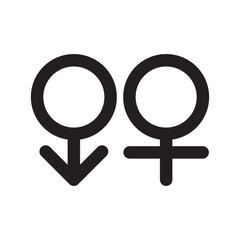 Gender icon or logo isolated sign symbol vector illustration - high quality black style vector icons