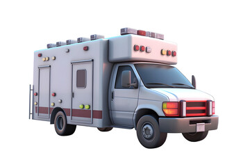 Ambulance car  Isolated on transparent background.