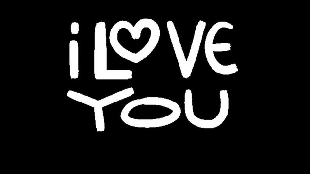 Animated sentences that say I love you