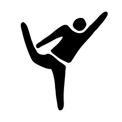 Yoga poses silhouette illustrations