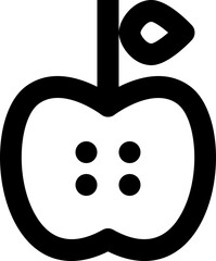Healthy food black outline icon