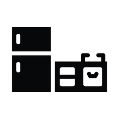 kitchen glyph icon illustration vector graphic