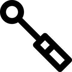 Dental tool black outline icon