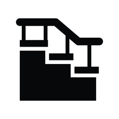 . stairs glyph icon illustration vector graphic