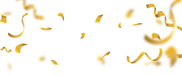 gold glitter confetti isolated against a removable white background