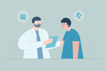 Doctor and patient having medical consultation