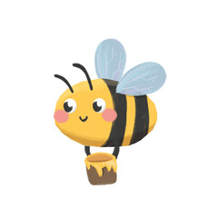 Flying honey bee, Cartoon