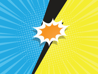 abstract comic book, pop art vs, versus, duel cartoon  with speech bubble background