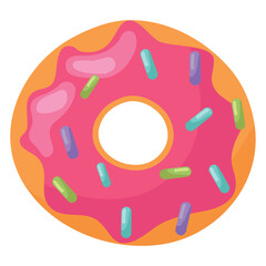 Sweet donut icon snack icing decoration Generative AI