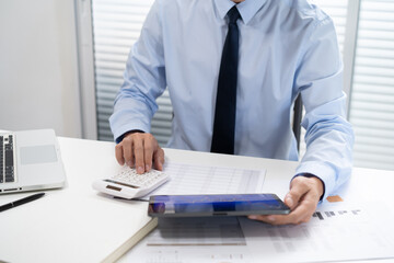 Business man Trading Stock on laptop Professional investor trading crypto currencies online chart suitable for Stock market forex or cryptography financial investment graphs Finance Economy 