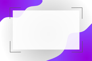 simple abstract purple wave with text box, black lines and white background, can use presentation, business, template, invitation (flat design)