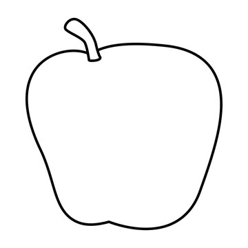 apple outline vector illustration